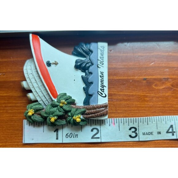 Cayman Islands Cruise Ship Palm Tree Magnet Souvenir 2" tall - Picture 4 of 4
